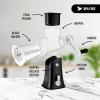 imageZulay Kitchen Rotary Cheese Grater 5 Blade Cheese Shredder  Manual Hand Crank Cheese Grater With Reinforced Suction ampamp 5 Interchangeable Drums  Easy to Use Vegetable Chopper Round Mandoline SlicerIvory Onyx