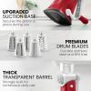 imageZulay Kitchen Rotary Cheese Grater 5 Blade Cheese Shredder  Manual Hand Crank Cheese Grater With Reinforced Suction ampamp 5 Interchangeable Drums  Easy to Use Vegetable Chopper Round Mandoline SlicerElegant Candy