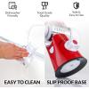 imageZulay Kitchen Rotary Cheese Grater 5 Blade Cheese Shredder  Manual Hand Crank Cheese Grater With Reinforced Suction ampamp 5 Interchangeable Drums  Easy to Use Vegetable Chopper Round Mandoline SlicerElegant Candy