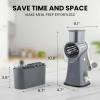 imageZulay Kitchen Rotary Cheese Grater 5 Blade Cheese Shredder  Manual Hand Crank Cheese Grater With Reinforced Suction ampamp 5 Interchangeable Drums  Easy to Use Vegetable Chopper Round Mandoline SlicerCloud Whisper