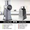 imageZulay Kitchen Rotary Cheese Grater 5 Blade Cheese Shredder  Manual Hand Crank Cheese Grater With Reinforced Suction ampamp 5 Interchangeable Drums  Easy to Use Vegetable Chopper Round Mandoline SlicerCloud Whisper
