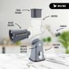 imageZulay Kitchen Rotary Cheese Grater 5 Blade Cheese Shredder  Manual Hand Crank Cheese Grater With Reinforced Suction ampamp 5 Interchangeable Drums  Easy to Use Vegetable Chopper Round Mandoline SlicerCloud Whisper