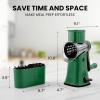 imageZulay Kitchen Rotary Cheese Grater 5 Blade Cheese Shredder  Manual Hand Crank Cheese Grater With Reinforced Suction ampamp 5 Interchangeable Drums  Easy to Use Vegetable Chopper Round Mandoline SlicerJade Night