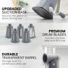 imageZulay Kitchen Rotary Cheese Grater 5 Blade Cheese Shredder  Manual Hand Crank Cheese Grater With Reinforced Suction ampamp 5 Interchangeable Drums  Easy to Use Vegetable Chopper Round Mandoline SlicerCloud Whisper