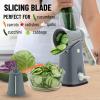 imageZulay Kitchen Rotary Cheese Grater 5 Blade Cheese Shredder  Manual Hand Crank Cheese Grater With Reinforced Suction ampamp 5 Interchangeable Drums  Easy to Use Vegetable Chopper Round Mandoline SlicerCloud Whisper