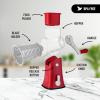 imageZulay Kitchen Rotary Cheese Grater 5 Blade Cheese Shredder  Manual Hand Crank Cheese Grater With Reinforced Suction ampamp 5 Interchangeable Drums  Easy to Use Vegetable Chopper Round Mandoline SlicerElegant Candy