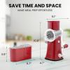 imageZulay Kitchen Rotary Cheese Grater 5 Blade Cheese Shredder  Manual Hand Crank Cheese Grater With Reinforced Suction ampamp 5 Interchangeable Drums  Easy to Use Vegetable Chopper Round Mandoline SlicerElegant Candy