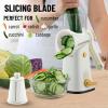 imageZulay Kitchen Rotary Cheese Grater 5 Blade Cheese Shredder  Manual Hand Crank Cheese Grater With Reinforced Suction ampamp 5 Interchangeable Drums  Easy to Use Vegetable Chopper Round Mandoline SlicerChampagne Frost