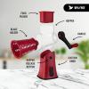 imageZulay Kitchen Rotary Cheese Grater 5 Blade Cheese Shredder  Manual Hand Crank Cheese Grater With Reinforced Suction ampamp 5 Interchangeable Drums  Easy to Use Vegetable Chopper Round Mandoline SlicerDeep Maroon