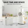 imageZulay Kitchen Rotary Cheese Grater 5 Blade Cheese Shredder  Manual Hand Crank Cheese Grater With Reinforced Suction ampamp 5 Interchangeable Drums  Easy to Use Vegetable Chopper Round Mandoline SlicerChampagne Frost