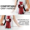 imageZulay Kitchen Rotary Cheese Grater 5 Blade Cheese Shredder  Manual Hand Crank Cheese Grater With Reinforced Suction ampamp 5 Interchangeable Drums  Easy to Use Vegetable Chopper Round Mandoline SlicerDeep Maroon