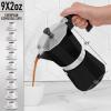imageZulay Premium Moka Pot Espresso  LeakProof Stovetop Espresso Maker  Perfect for Authentic Cuban ampamp Italian Style Espresso  Makes 3 Espresso Cups  SilverBlack