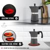 imageZulay Premium Moka Pot Espresso  LeakProof Stovetop Espresso Maker  Perfect for Authentic Cuban ampamp Italian Style Espresso  Makes 3 Espresso Cups  SilverDark Gray