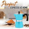 imageZulay Premium Moka Pot Espresso  LeakProof Stovetop Espresso Maker  Perfect for Authentic Cuban ampamp Italian Style Espresso  Makes 3 Espresso Cups  SilverLight Blue