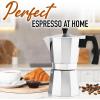 imageZulay Premium Moka Pot Espresso  LeakProof Stovetop Espresso Maker  Perfect for Authentic Cuban ampamp Italian Style Espresso  Makes 3 Espresso Cups  SilverShiny Silver