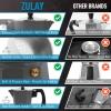 imageZulay Premium Moka Pot Espresso  LeakProof Stovetop Espresso Maker  Perfect for Authentic Cuban ampamp Italian Style Espresso  Makes 3 Espresso Cups  SilverDark Gray