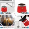 imageZulay Premium Moka Pot Espresso  LeakProof Stovetop Espresso Maker  Perfect for Authentic Cuban ampamp Italian Style Espresso  Makes 3 Espresso Cups  SilverRedBlack