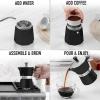 imageZulay Premium Moka Pot Espresso  LeakProof Stovetop Espresso Maker  Perfect for Authentic Cuban ampamp Italian Style Espresso  Makes 3 Espresso Cups  SilverBlack