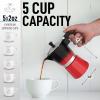 imageZulay Premium Moka Pot Espresso  LeakProof Stovetop Espresso Maker  Perfect for Authentic Cuban ampamp Italian Style Espresso  Makes 3 Espresso Cups  SilverBlackRed