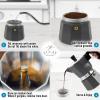 imageZulay Premium Moka Pot Espresso  LeakProof Stovetop Espresso Maker  Perfect for Authentic Cuban ampamp Italian Style Espresso  Makes 3 Espresso Cups  SilverDark Gray