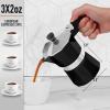 imageZulay Premium Moka Pot Espresso  LeakProof Stovetop Espresso Maker  Perfect for Authentic Cuban ampamp Italian Style Espresso  Makes 3 Espresso Cups  SilverBlack