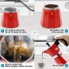 imageZulay Premium Moka Pot Espresso  LeakProof Stovetop Espresso Maker  Perfect for Authentic Cuban ampamp Italian Style Espresso  Makes 3 Espresso Cups  SilverRed