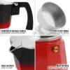 imageZulay Premium Moka Pot Espresso  LeakProof Stovetop Espresso Maker  Perfect for Authentic Cuban ampamp Italian Style Espresso  Makes 3 Espresso Cups  SilverRedBlack