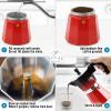 imageZulay Premium Moka Pot Espresso  LeakProof Stovetop Espresso Maker  Perfect for Authentic Cuban ampamp Italian Style Espresso  Makes 3 Espresso Cups  SilverBlackRed
