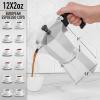 imageZulay Premium Moka Pot Espresso  LeakProof Stovetop Espresso Maker  Perfect for Authentic Cuban ampamp Italian Style Espresso  Makes 3 Espresso Cups  SilverShiny Silver