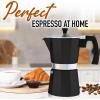imageZulay Premium Moka Pot Espresso  LeakProof Stovetop Espresso Maker  Perfect for Authentic Cuban ampamp Italian Style Espresso  Makes 3 Espresso Cups  SilverBlack