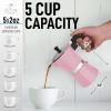 imageZulay Premium Moka Pot Espresso  LeakProof Stovetop Espresso Maker  Perfect for Authentic Cuban ampamp Italian Style Espresso  Makes 3 Espresso Cups  SilverElegant Pink