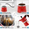 imageZulay Premium Moka Pot Espresso  LeakProof Stovetop Espresso Maker  Perfect for Authentic Cuban ampamp Italian Style Espresso  Makes 3 Espresso Cups  SilverRed