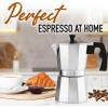 imageZulay Premium Moka Pot Espresso  LeakProof Stovetop Espresso Maker  Perfect for Authentic Cuban ampamp Italian Style Espresso  Makes 3 Espresso Cups  SilverShiny Silver