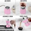 imageZulay Premium Moka Pot Espresso  LeakProof Stovetop Espresso Maker  Perfect for Authentic Cuban ampamp Italian Style Espresso  Makes 3 Espresso Cups  SilverCotton Candy Pink