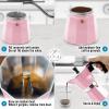 imageZulay Premium Moka Pot Espresso  LeakProof Stovetop Espresso Maker  Perfect for Authentic Cuban ampamp Italian Style Espresso  Makes 3 Espresso Cups  SilverElegant Pink