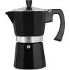 imageZulay Premium Moka Pot Espresso  LeakProof Stovetop Espresso Maker  Perfect for Authentic Cuban ampamp Italian Style Espresso  Makes 3 Espresso Cups  SilverBlack