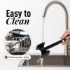 imageZulay Professional Meat Tenderizer Tool  Dual Sided Meat Mallet Pounder With Comfort Grip Handle  Heavy Duty Meat Hammer Tenderizer  Meat Tenderizer Mallet ampamp Meat Pounder  10 BlackElegant Black