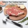imageZulay Professional Meat Tenderizer Tool  Dual Sided Meat Mallet Pounder With Comfort Grip Handle  Heavy Duty Meat Hammer Tenderizer  Meat Tenderizer Mallet ampamp Meat Pounder  10 BlackBlack
