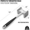 imageZulay Professional Meat Tenderizer Tool  Dual Sided Meat Mallet Pounder With Comfort Grip Handle  Heavy Duty Meat Hammer Tenderizer  Meat Tenderizer Mallet ampamp Meat Pounder  10 BlackBlack