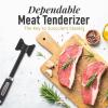 imageZulay Professional Meat Tenderizer Tool  Dual Sided Meat Mallet Pounder With Comfort Grip Handle  Heavy Duty Meat Hammer Tenderizer  Meat Tenderizer Mallet ampamp Meat Pounder  10 BlackElegant Black