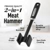 imageZulay Professional Meat Tenderizer Tool  Dual Sided Meat Mallet Pounder With Comfort Grip Handle  Heavy Duty Meat Hammer Tenderizer  Meat Tenderizer Mallet ampamp Meat Pounder  10 BlackElegant Black
