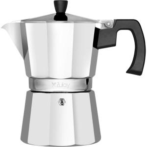 imageZulay Premium Moka Pot Espresso  LeakProof Stovetop Espresso Maker  Perfect for Authentic Cuban ampamp Italian Style Espresso  Makes 3 Espresso Cups  SilverShiny Silver