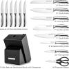 imageZulay 15 Piece Stainless Steel Knife Set with Block and Sharpener  Sharp Knife Block Set with Built In Sharpener  Kitchen Knife Set With Block  Rust Proof Knife Set Stainless SteelNight Black  Stainless Steel