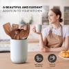 imageZulay Kitchen ExtraLarge 5Piece Wooden Spoon Set for Cooking  Smooth Teak Wooden Utensils  ComfortGrip NonStick Wooden Cooking Spoons  Large Wooden Turner Spatula Skimmer Fork Serving SpoonWooden Cooking Utensils