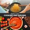 imageZulay Kitchen ExtraLarge 5Piece Wooden Spoon Set for Cooking  Smooth Teak Wooden Utensils  ComfortGrip NonStick Wooden Cooking Spoons  Large Wooden Turner Spatula Skimmer Fork Serving SpoonWooden Cooking Utensils