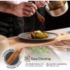 imageZulay Kitchen ExtraLarge 5Piece Wooden Spoon Set for Cooking  Smooth Teak Wooden Utensils  ComfortGrip NonStick Wooden Cooking Spoons  Large Wooden Turner Spatula Skimmer Fork Serving Spoon15 Piece SetGift Box