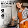 imageZulay Kitchen ExtraLarge 5Piece Wooden Spoon Set for Cooking  Smooth Teak Wooden Utensils  ComfortGrip NonStick Wooden Cooking Spoons  Large Wooden Turner Spatula Skimmer Fork Serving SpoonLarge 5 PieceSet