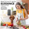 imageZulay Kitchen ExtraLarge 5Piece Wooden Spoon Set for Cooking  Smooth Teak Wooden Utensils  ComfortGrip NonStick Wooden Cooking Spoons  Large Wooden Turner Spatula Skimmer Fork Serving Spoon15 Piece SetGift Box