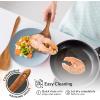 imageZulay Kitchen ExtraLarge 5Piece Wooden Spoon Set for Cooking  Smooth Teak Wooden Utensils  ComfortGrip NonStick Wooden Cooking Spoons  Large Wooden Turner Spatula Skimmer Fork Serving SpoonLarge 5 PieceSet