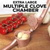 imageZulay Kitchen Large Premium Garlic Press Set  Bigger Bowl for Bigger Garlic  Rust Proof ampamp Dishwasher Safe Garlic Mincer Tool  EasySqueeze EasyClean Silicone Garlic Peeler ampamp Brush SilverRose Gold